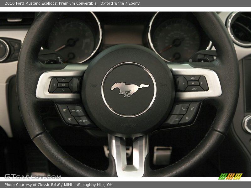 Oxford White / Ebony 2016 Ford Mustang EcoBoost Premium Convertible