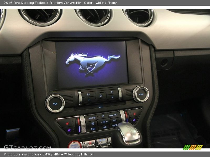 Oxford White / Ebony 2016 Ford Mustang EcoBoost Premium Convertible