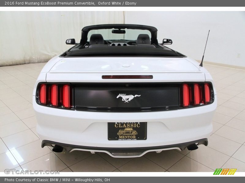 Oxford White / Ebony 2016 Ford Mustang EcoBoost Premium Convertible