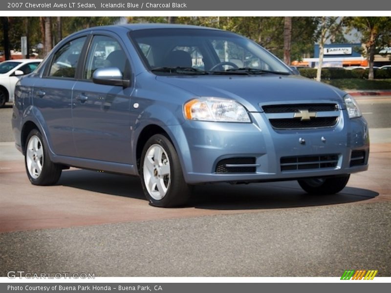 Icelandic Blue / Charcoal Black 2007 Chevrolet Aveo LT Sedan