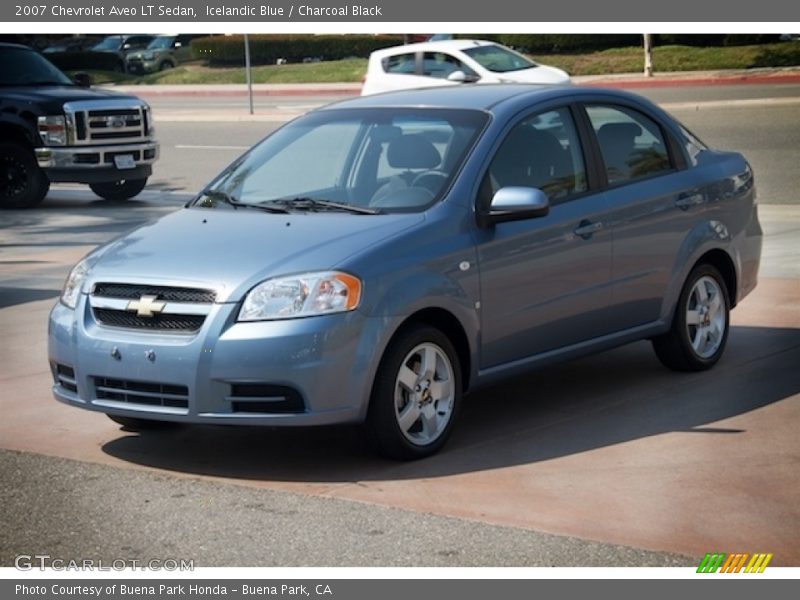 Icelandic Blue / Charcoal Black 2007 Chevrolet Aveo LT Sedan