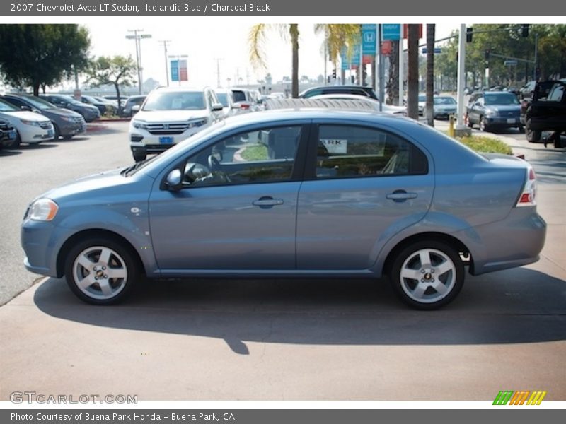 Icelandic Blue / Charcoal Black 2007 Chevrolet Aveo LT Sedan