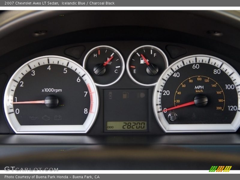 Icelandic Blue / Charcoal Black 2007 Chevrolet Aveo LT Sedan