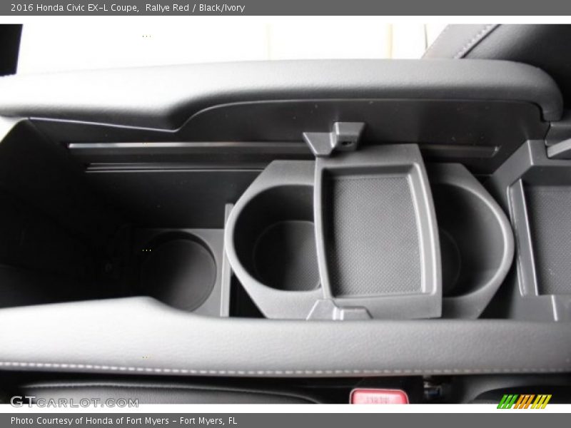 Rallye Red / Black/Ivory 2016 Honda Civic EX-L Coupe