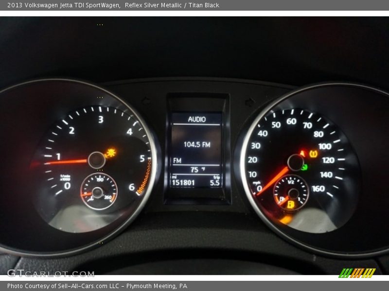 Reflex Silver Metallic / Titan Black 2013 Volkswagen Jetta TDI SportWagen