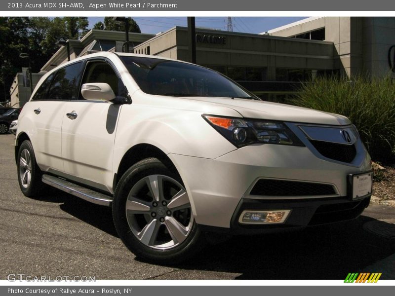 Aspen White Pearl / Parchment 2013 Acura MDX SH-AWD