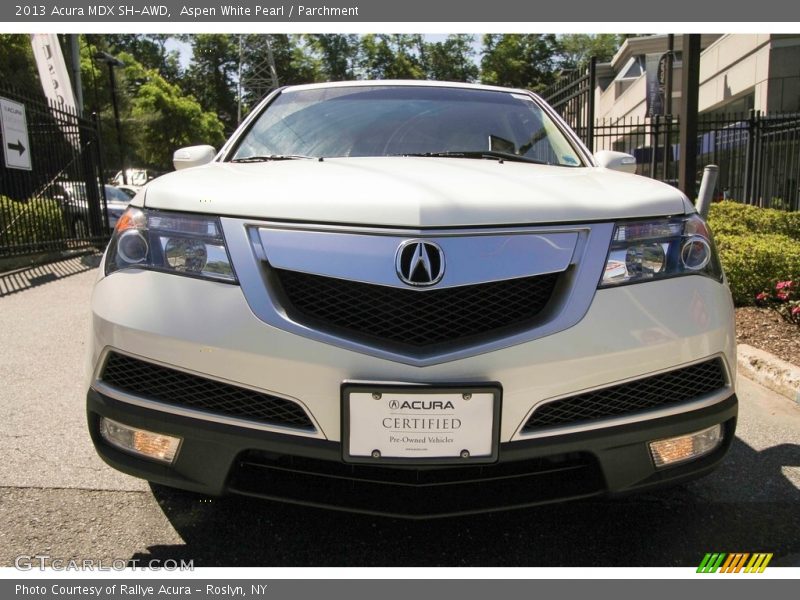 Aspen White Pearl / Parchment 2013 Acura MDX SH-AWD