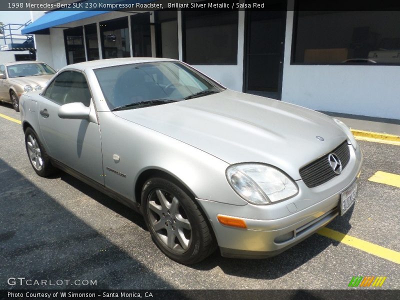 Brilliant Silver Metallic / Salsa Red 1998 Mercedes-Benz SLK 230 Kompressor Roadster