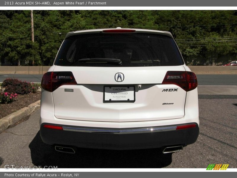 Aspen White Pearl / Parchment 2013 Acura MDX SH-AWD