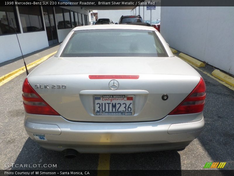 Brilliant Silver Metallic / Salsa Red 1998 Mercedes-Benz SLK 230 Kompressor Roadster