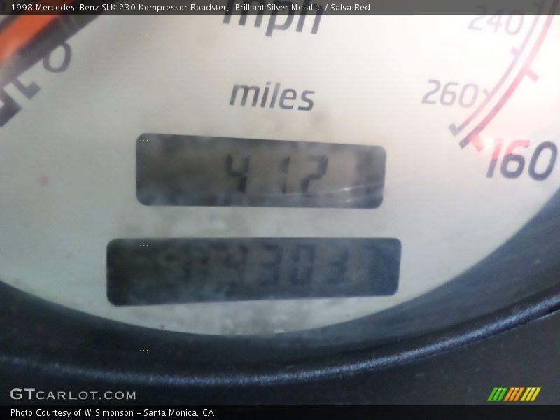 Brilliant Silver Metallic / Salsa Red 1998 Mercedes-Benz SLK 230 Kompressor Roadster