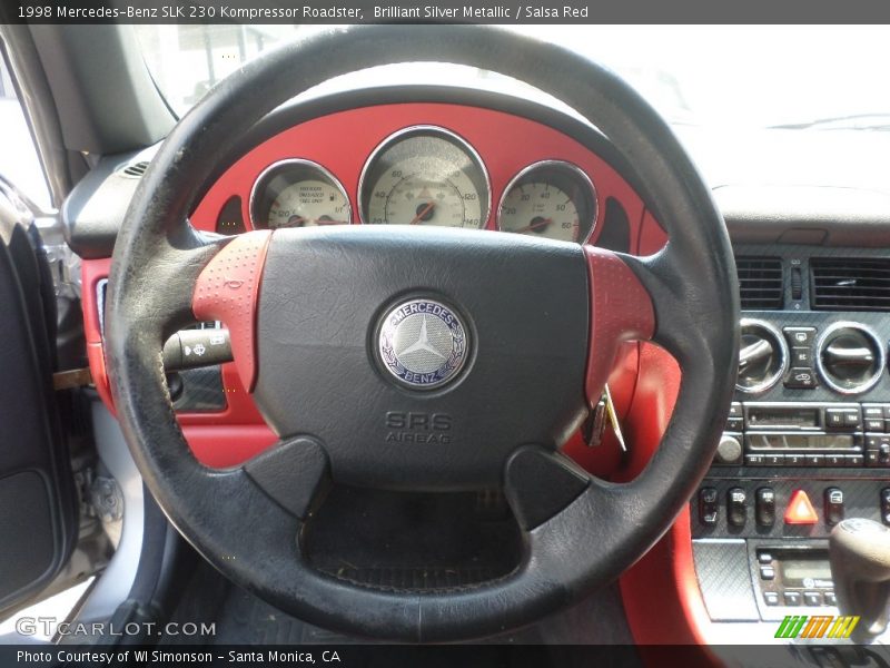 Brilliant Silver Metallic / Salsa Red 1998 Mercedes-Benz SLK 230 Kompressor Roadster