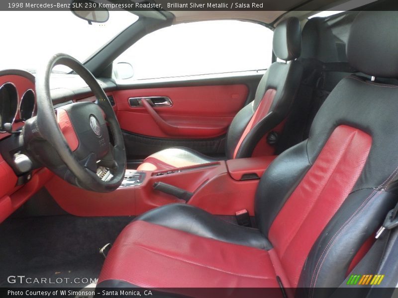 Brilliant Silver Metallic / Salsa Red 1998 Mercedes-Benz SLK 230 Kompressor Roadster