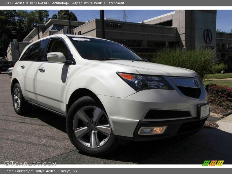 Aspen White Pearl / Parchment 2013 Acura MDX SH-AWD Technology