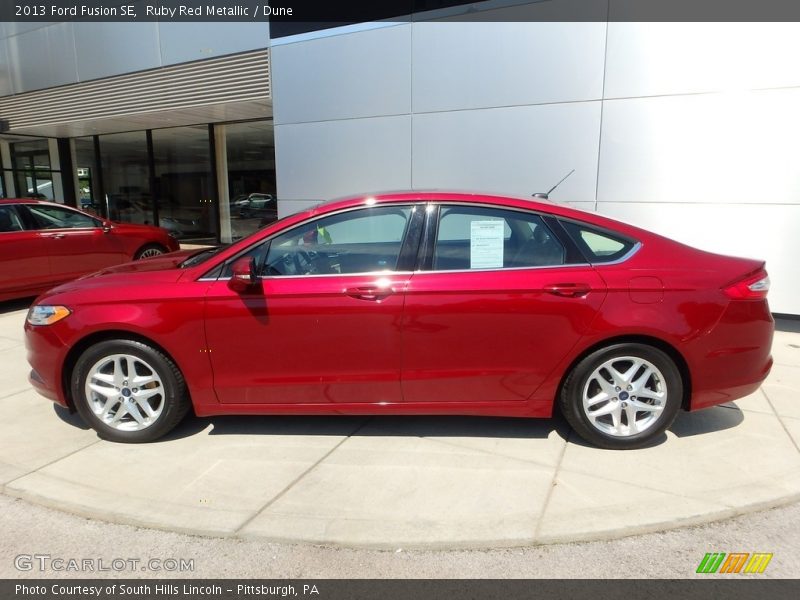 Ruby Red Metallic / Dune 2013 Ford Fusion SE