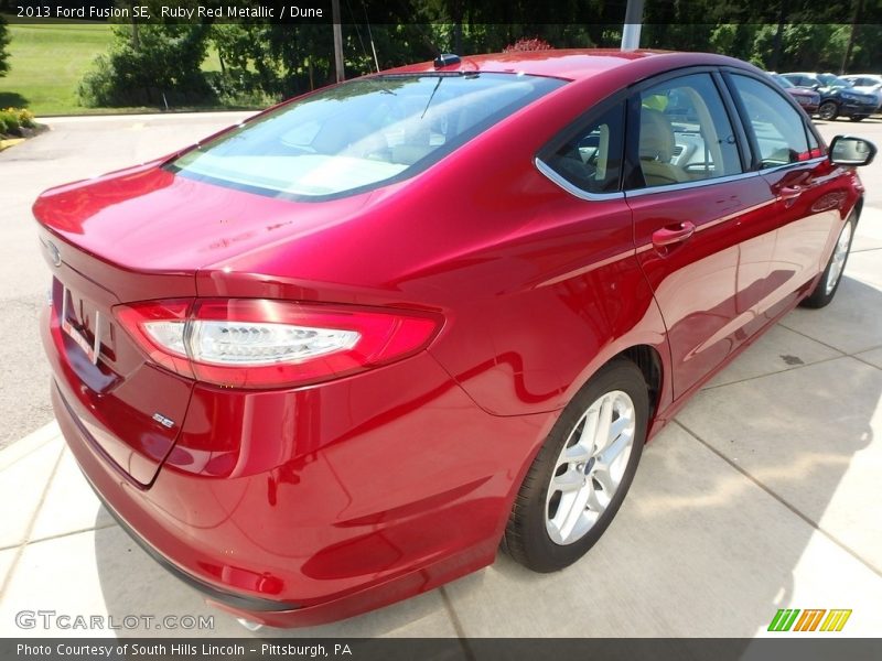 Ruby Red Metallic / Dune 2013 Ford Fusion SE