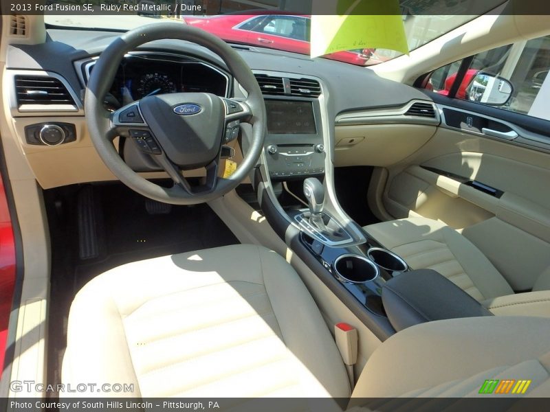 Ruby Red Metallic / Dune 2013 Ford Fusion SE