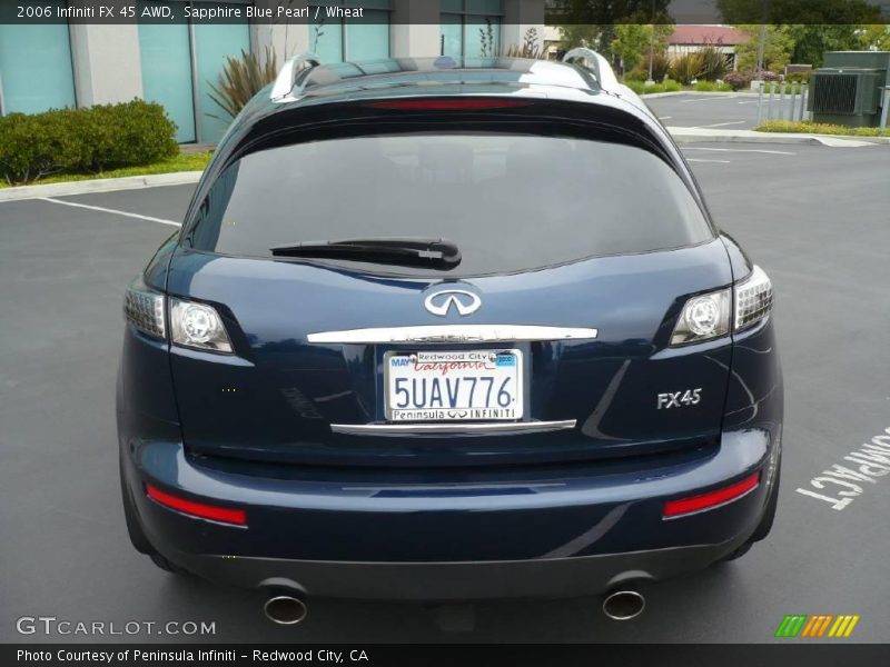 Sapphire Blue Pearl / Wheat 2006 Infiniti FX 45 AWD