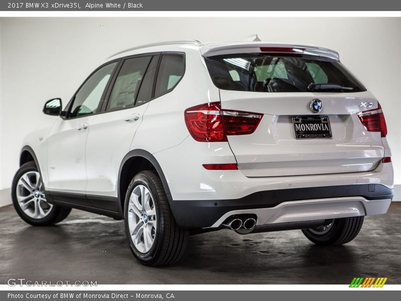 Alpine White / Black 2017 BMW X3 xDrive35i