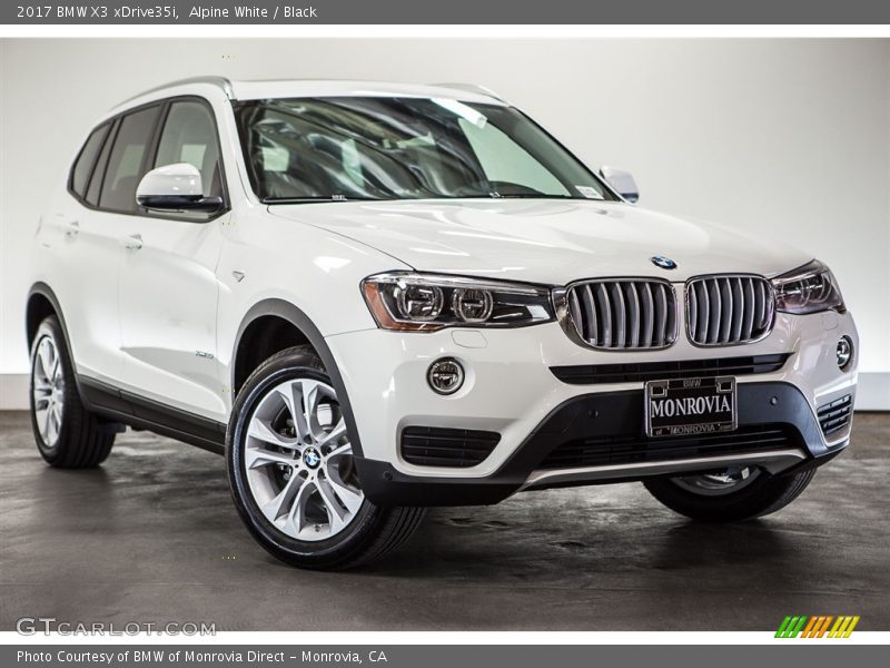 Alpine White / Black 2017 BMW X3 xDrive35i