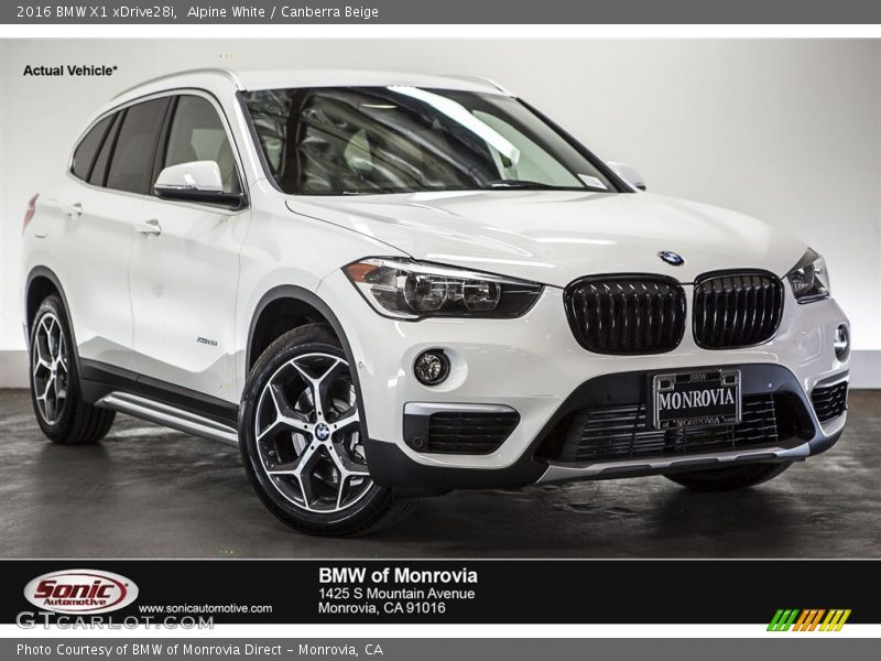 Alpine White / Canberra Beige 2016 BMW X1 xDrive28i