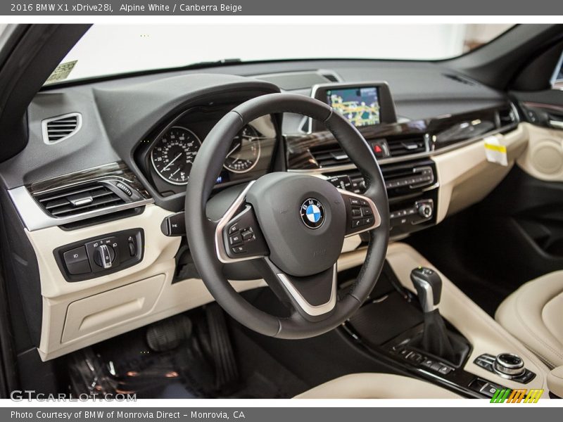 Alpine White / Canberra Beige 2016 BMW X1 xDrive28i