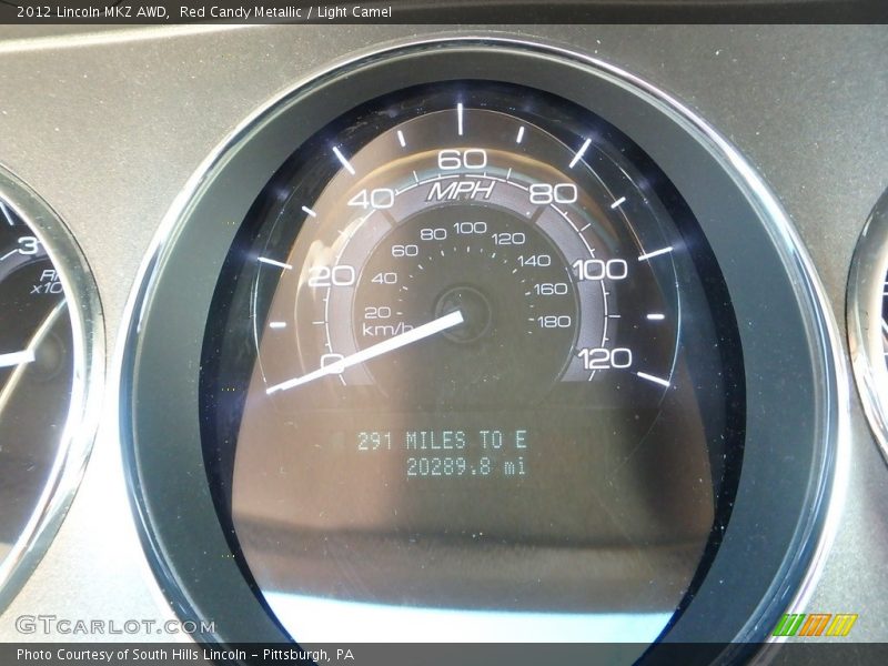 Red Candy Metallic / Light Camel 2012 Lincoln MKZ AWD
