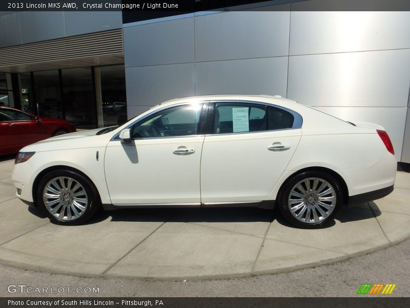 Crystal Champagne / Light Dune 2013 Lincoln MKS AWD