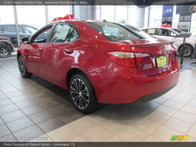 Barcelona Red Metallic / Black 2016 Toyota Corolla S Plus