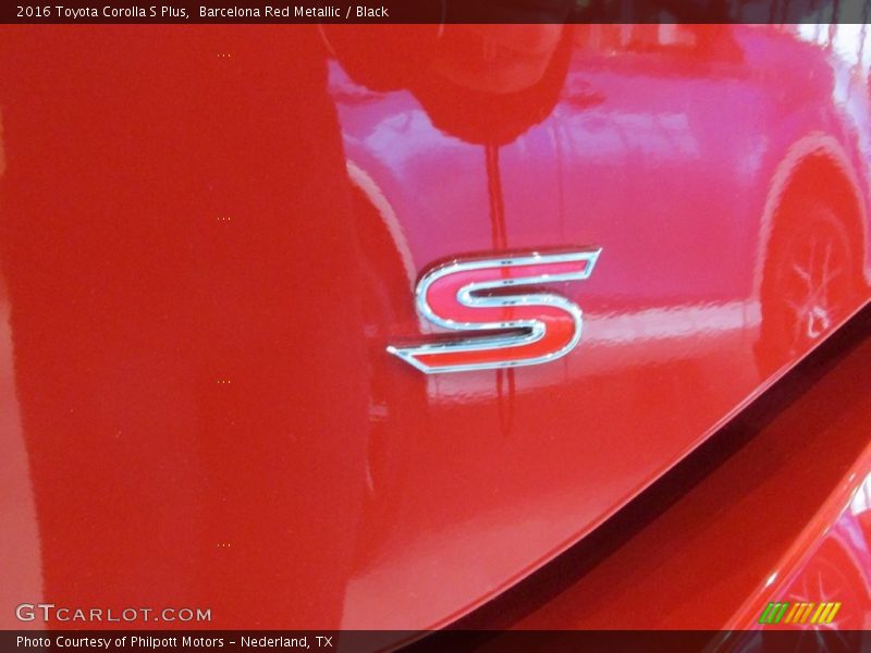 Barcelona Red Metallic / Black 2016 Toyota Corolla S Plus