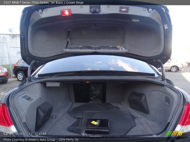 Jet Black / Cream Beige 2007 BMW 7 Series 750Li Sedan