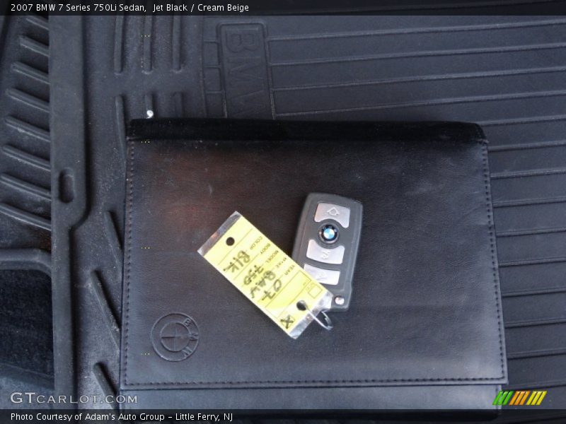 Jet Black / Cream Beige 2007 BMW 7 Series 750Li Sedan