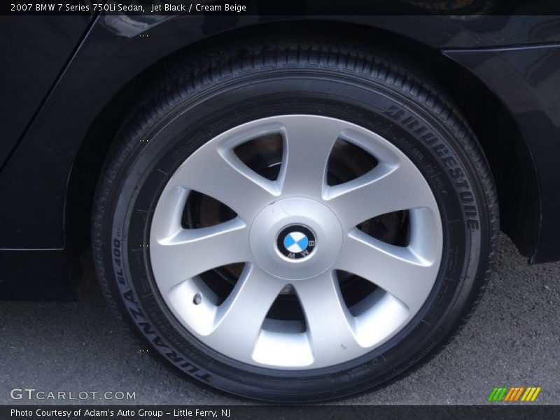Jet Black / Cream Beige 2007 BMW 7 Series 750Li Sedan