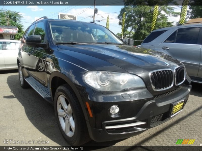 Jet Black / Sand Beige 2008 BMW X5 3.0si