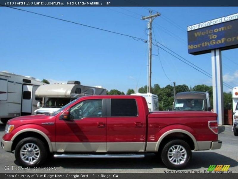 Red Candy Metallic / Tan 2010 Ford F150 Lariat SuperCrew