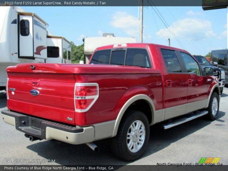 Red Candy Metallic / Tan 2010 Ford F150 Lariat SuperCrew