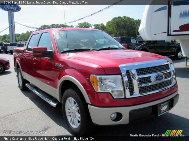 Red Candy Metallic / Tan 2010 Ford F150 Lariat SuperCrew