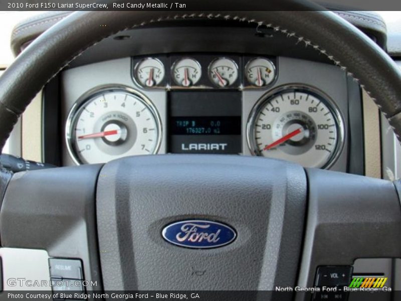 Red Candy Metallic / Tan 2010 Ford F150 Lariat SuperCrew