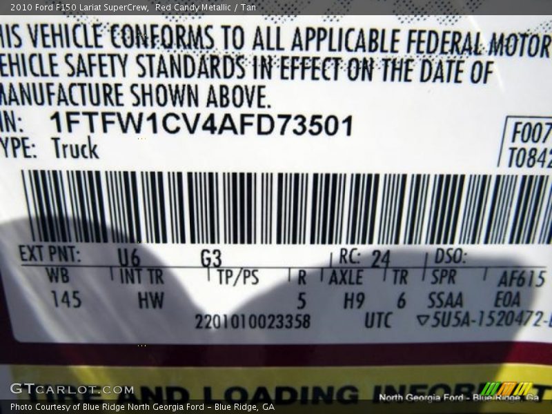 Red Candy Metallic / Tan 2010 Ford F150 Lariat SuperCrew