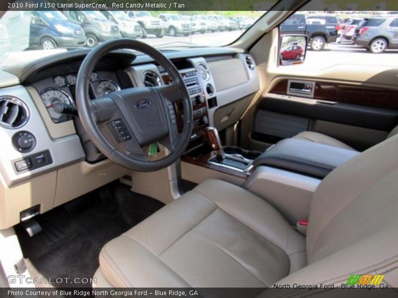 Red Candy Metallic / Tan 2010 Ford F150 Lariat SuperCrew
