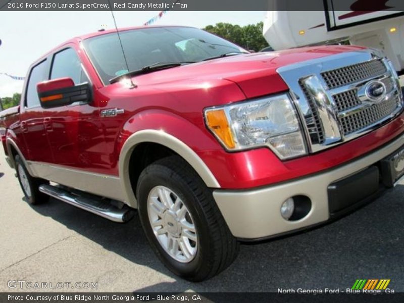Red Candy Metallic / Tan 2010 Ford F150 Lariat SuperCrew