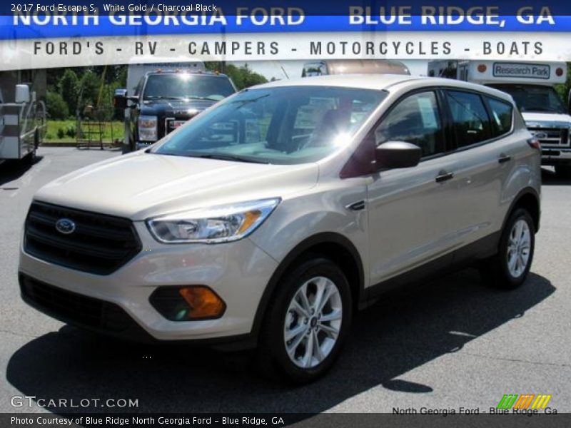 White Gold / Charcoal Black 2017 Ford Escape S