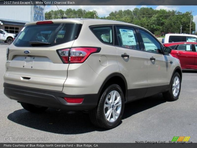 White Gold / Charcoal Black 2017 Ford Escape S