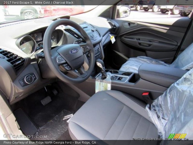 White Gold / Charcoal Black 2017 Ford Escape S