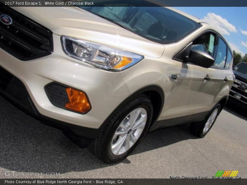 White Gold / Charcoal Black 2017 Ford Escape S