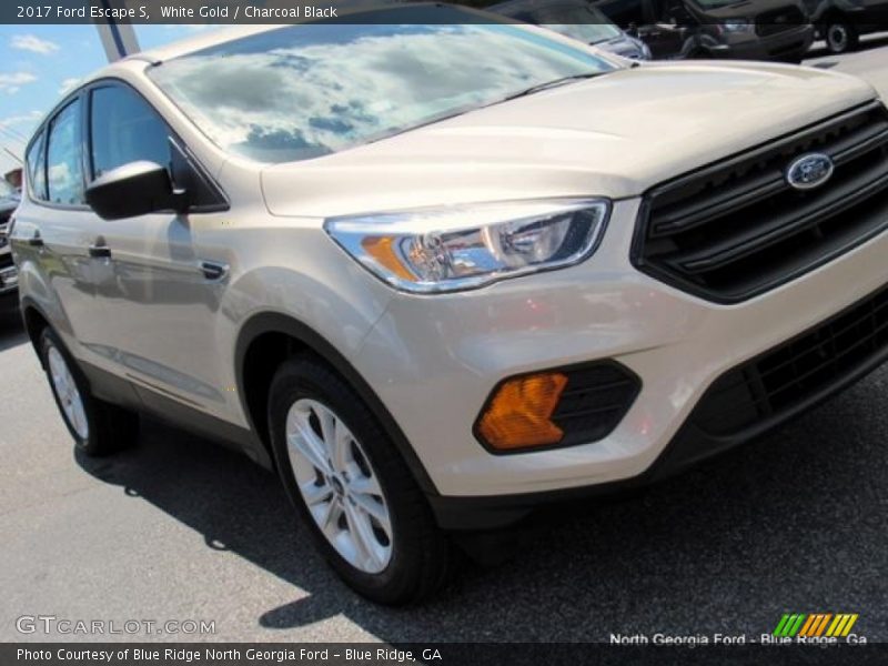 White Gold / Charcoal Black 2017 Ford Escape S