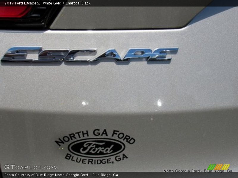 White Gold / Charcoal Black 2017 Ford Escape S