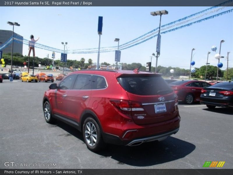 Regal Red Pearl / Beige 2017 Hyundai Santa Fe SE