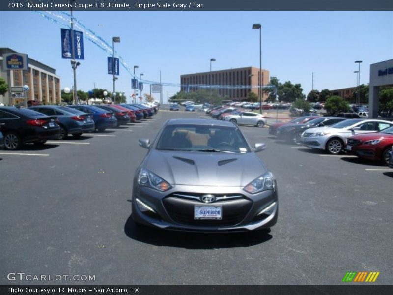 Empire State Gray / Tan 2016 Hyundai Genesis Coupe 3.8 Ultimate