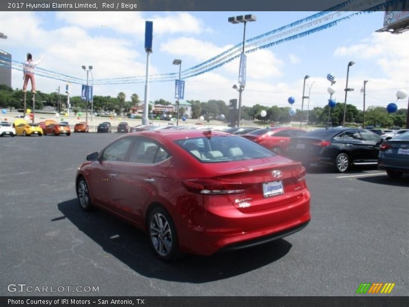 Red / Beige 2017 Hyundai Elantra Limited